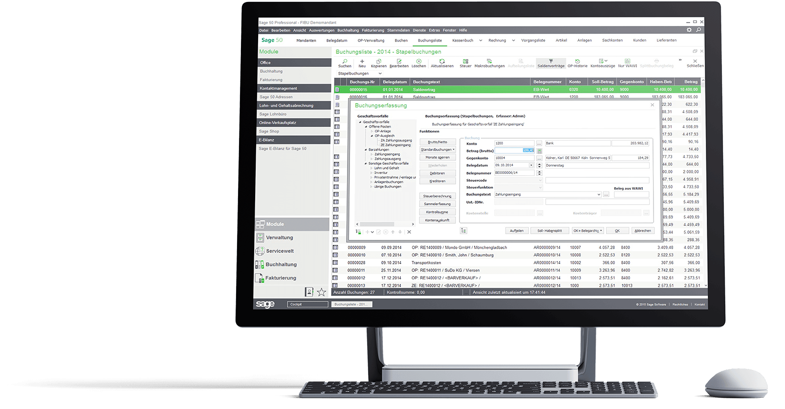 Mockup Sage 50 Buchhaltung